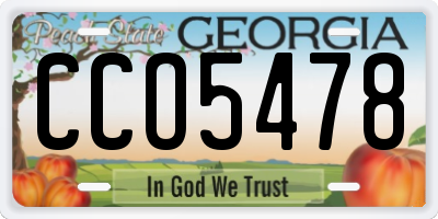 GA license plate CCO5478