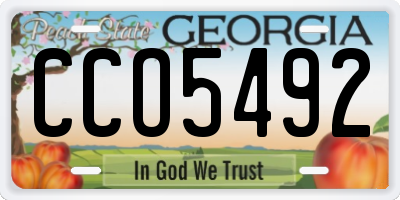 GA license plate CCO5492