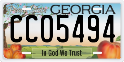 GA license plate CCO5494