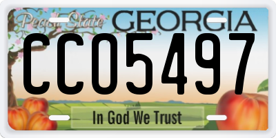 GA license plate CCO5497