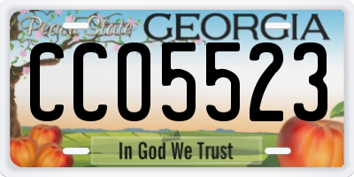 GA license plate CCO5523