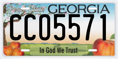 GA license plate CCO5571