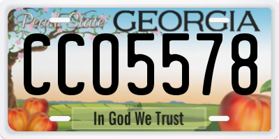 GA license plate CCO5578