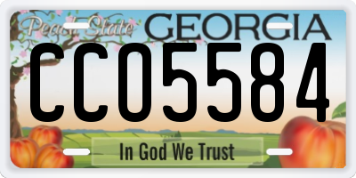 GA license plate CCO5584