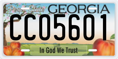 GA license plate CCO5601