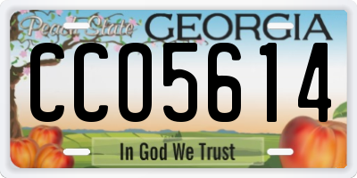 GA license plate CCO5614