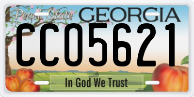 GA license plate CCO5621