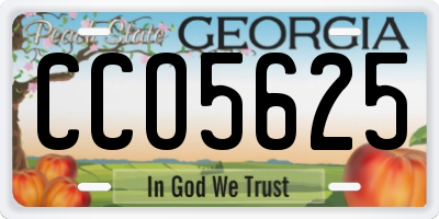 GA license plate CCO5625