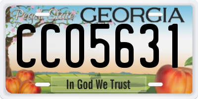 GA license plate CCO5631