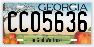 GA license plate CCO5636