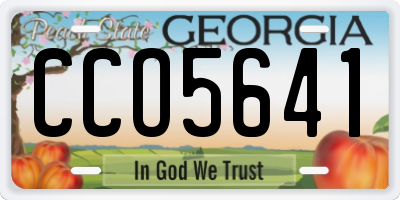 GA license plate CCO5641
