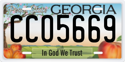 GA license plate CCO5669