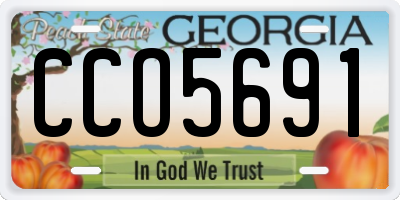 GA license plate CCO5691