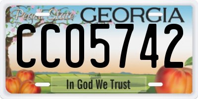 GA license plate CCO5742