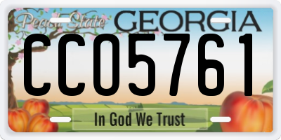 GA license plate CCO5761