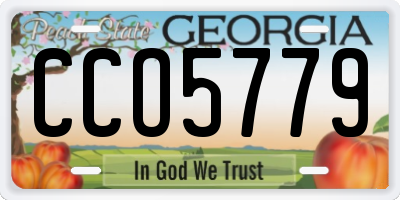 GA license plate CCO5779