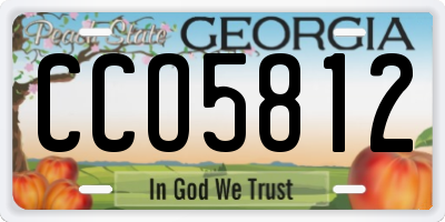 GA license plate CCO5812