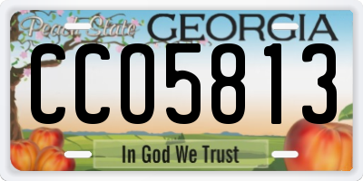 GA license plate CCO5813