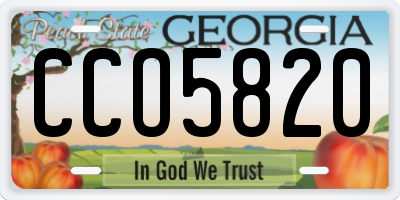 GA license plate CCO5820