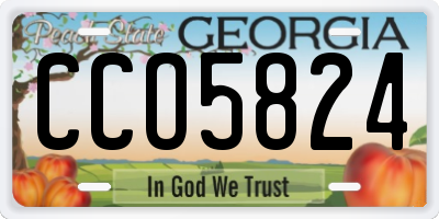 GA license plate CCO5824