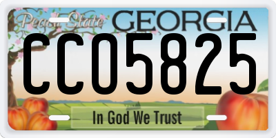 GA license plate CCO5825