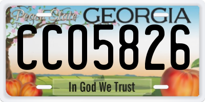 GA license plate CCO5826