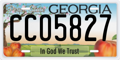 GA license plate CCO5827