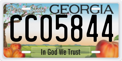 GA license plate CCO5844