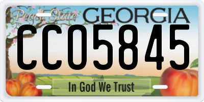 GA license plate CCO5845