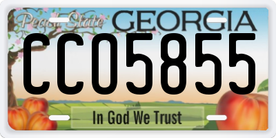 GA license plate CCO5855