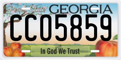 GA license plate CCO5859