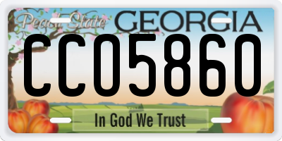GA license plate CCO5860