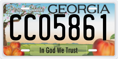 GA license plate CCO5861