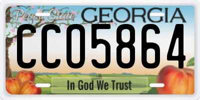 GA license plate CCO5864