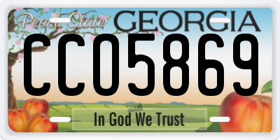 GA license plate CCO5869