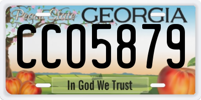 GA license plate CCO5879