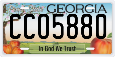 GA license plate CCO5880
