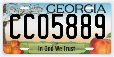 GA license plate CCO5889