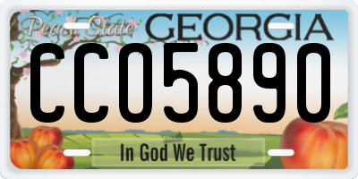 GA license plate CCO5890