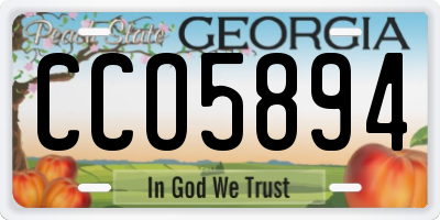 GA license plate CCO5894