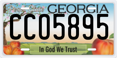 GA license plate CCO5895