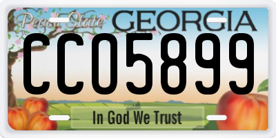 GA license plate CCO5899