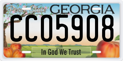 GA license plate CCO5908