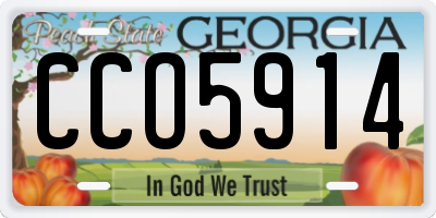 GA license plate CCO5914