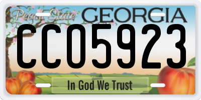 GA license plate CCO5923