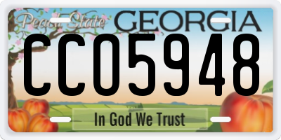 GA license plate CCO5948