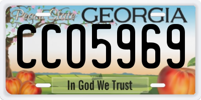 GA license plate CCO5969