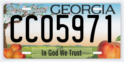 GA license plate CCO5971