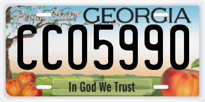 GA license plate CCO5990