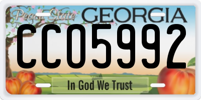 GA license plate CCO5992